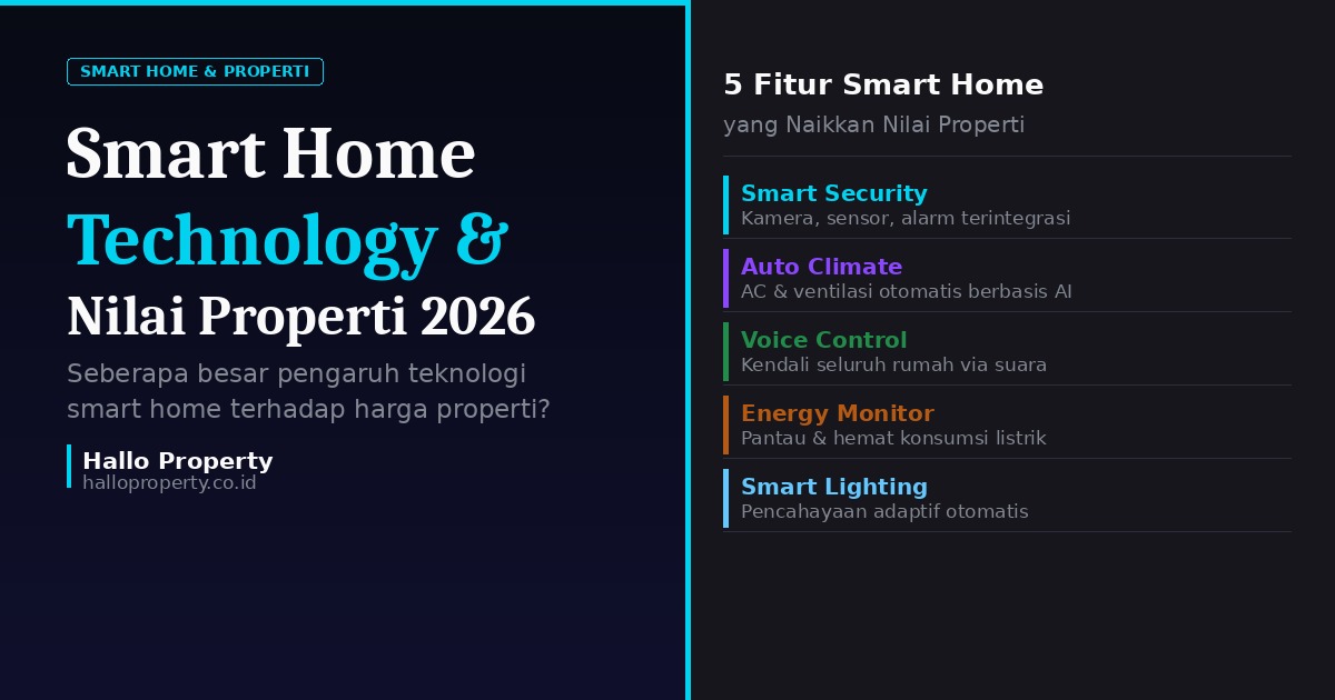 Smart Home Technology dan Pengaruhnya terhadap Nilai Properti 2026